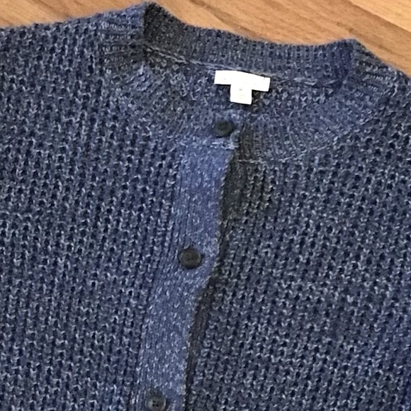 NWT GAP CHUNKY BLUE MARLED KNIT THICK CARDIGAN - PERFECT FOR SPRING! - Picture 5 of 8